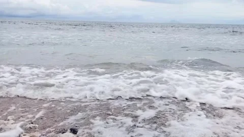 Small waves on the beach Stock Footage 306077308