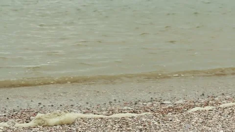 Small waves on a beach of the North Sea Stock Footage 154481231