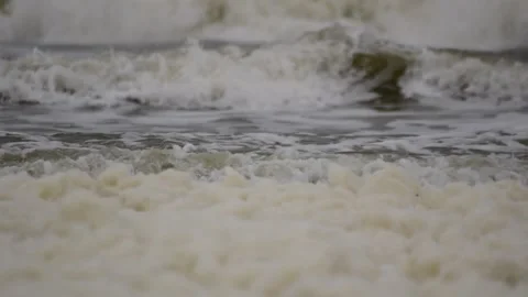 Small waves on a beach of the North Sea Stock Footage 154501685