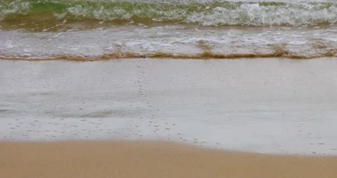 Small waves on a beach of Panama Stock Footage 205305627