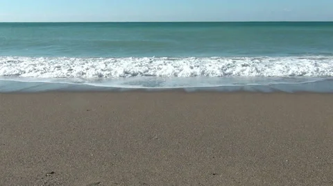 Small Waves at the beach, Slow Motion Stock Footage 46605287