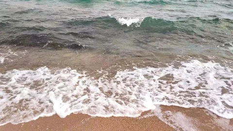 Small waves beach in summer in Epanomi area, Greece Stock-Footage 117893306