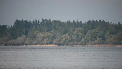 Small waves on Chiemsee lake in Bavaria, Germany Stock Footage 172013414