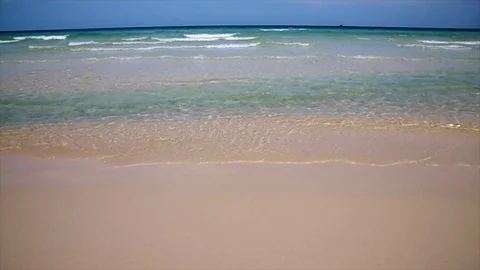 Small Waves, Clear Water, Blue Sky Stock Footage 88452968