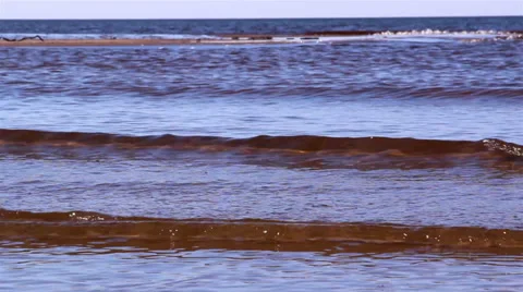 Small waves coming from the beach Stock Footage 38917264