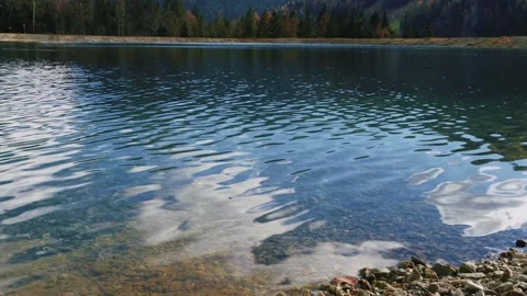 Small waves on a lake forming ripples Stock Footage 281171111