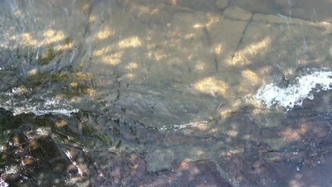 Small Waves on Lake Rock Beach Stock Footage 201605696
