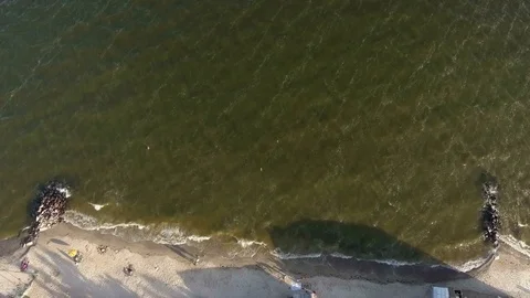 Small Waves Lapping Beach Sand Stock Footage 82445873