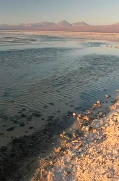 Small waves over the lake 스톡 사진