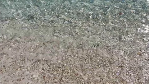 Small waves on the pebble beach Stock Footage 317309049
