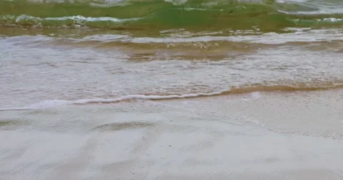 Small waves reaching the beach in Panama Stock Footage 205305656