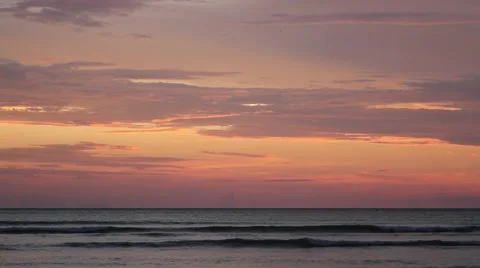 Small waves at sea during sunset Stock Footage 56744095