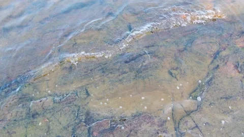 Small Waves on Smooth Rock Stock Footage 201620658