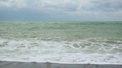 Small waves in a troubled ocean Stock Footage 82312966