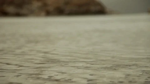 Small waves on the water surface Stock Footage 73664398