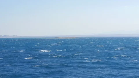 Small Waves from the Wind in the Open Sea Stock Footage 89086555