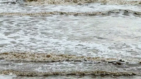 Small waves on a winters day Stock Footage 47865021