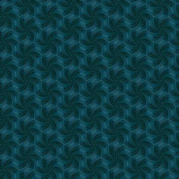 Small wavy elements with concentric lines. Seamless vector pattern. Illustrazione stock