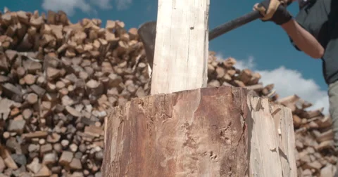 Small wedge shattered @ 240fps Stock Footage 68536804