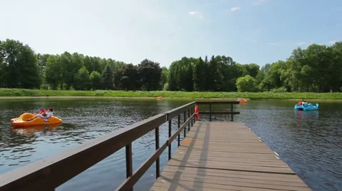 Small wharf Stock Footage 37141636