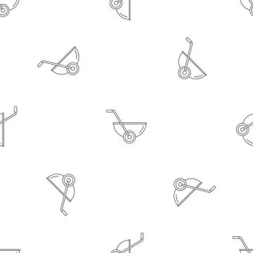 Small wheelbarrow pattern seamless vector Stockillustratie