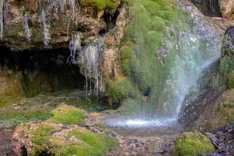 A small whirlpool of waterfall Stock Photos