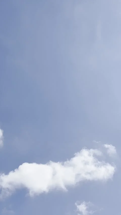 Small White Cloud in Clear Blue Sky Видео 344883606