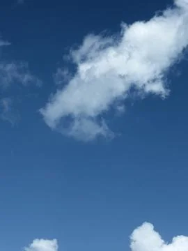 Small White Clouds in Deep Blue Sky Stock Photos