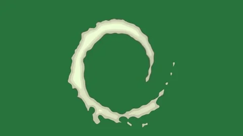 Small white dot and circle background object hole tooth isolated on green Stock Footage 336955375