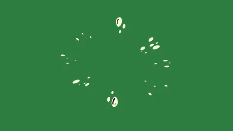 Small white dot and splash of liquid flower clock background Stock Footage 337030549
