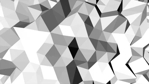 Small white low poly geometric shapes pattern 動画素材 199295989