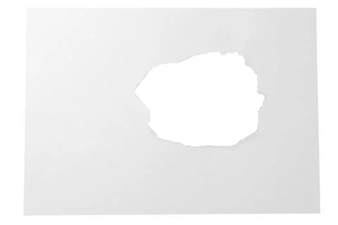 Small white paper torn shape Stock Photos