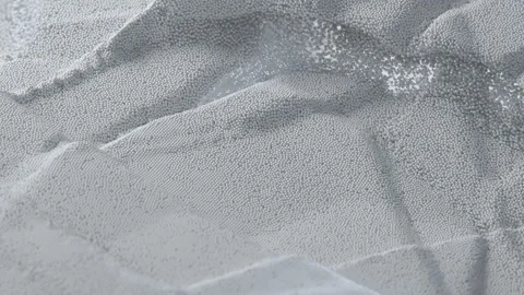 Small white particles pulsate to create abstract shapes. animation background Stock Footage 204036177