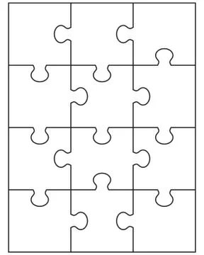Small white puzzle Stock Illustration