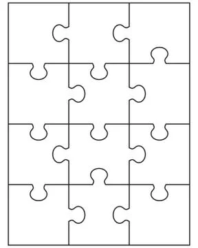 Small white puzzle Stock Illustration