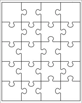 Small white puzzle Stock Illustration
