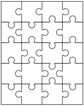 Small white puzzle Stock Illustration