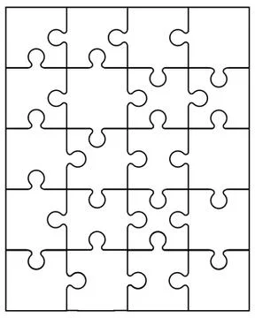 Small white puzzle Stock Illustration