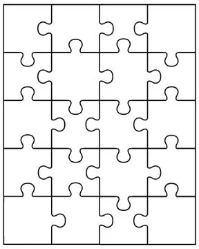 Small white puzzle Stock Illustration