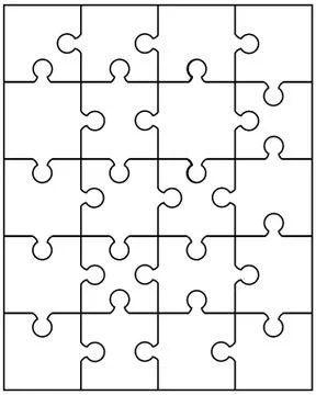 Small white puzzle Stock Illustration