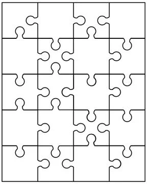Small white puzzle Stock Illustration
