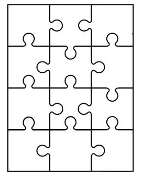 Small white puzzle Stock Illustration