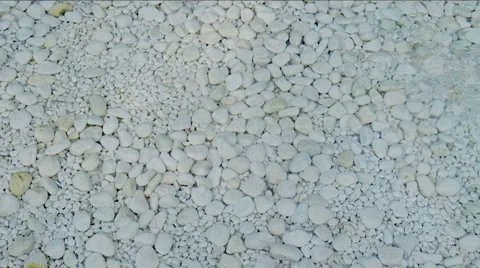 Small white rocks  in water. Stock Footage 52392858