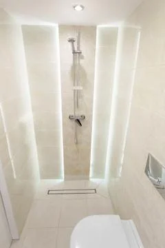 Small white shower Stock Photos