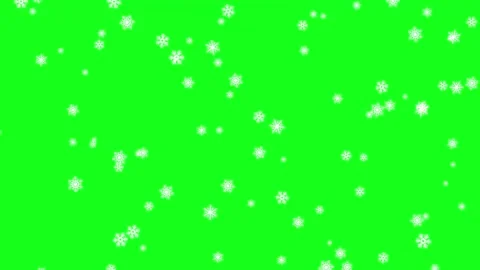 Small white snowflakes slowly falling in winter season on green screen Stock Footage 320551158