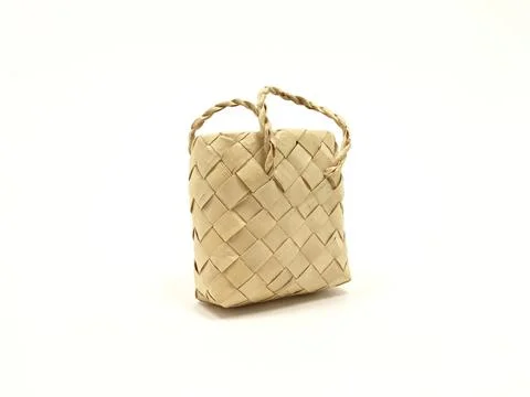 Small wicker basket Stock Photos
