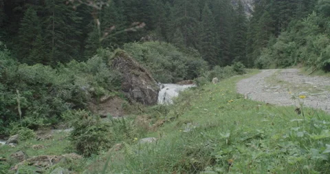 A Small Wild Waterfall In The Austrian Alps Stock Footage 228957968