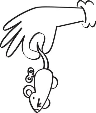 Small Wind-up or Plush Toy Mouse Stock Illustration