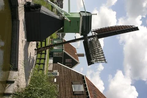  Small windmill on farm Stock Photos
