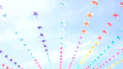 Small windmills Stock Footage 229690897